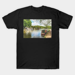 A Narrowboat Moored At Henley T-Shirt